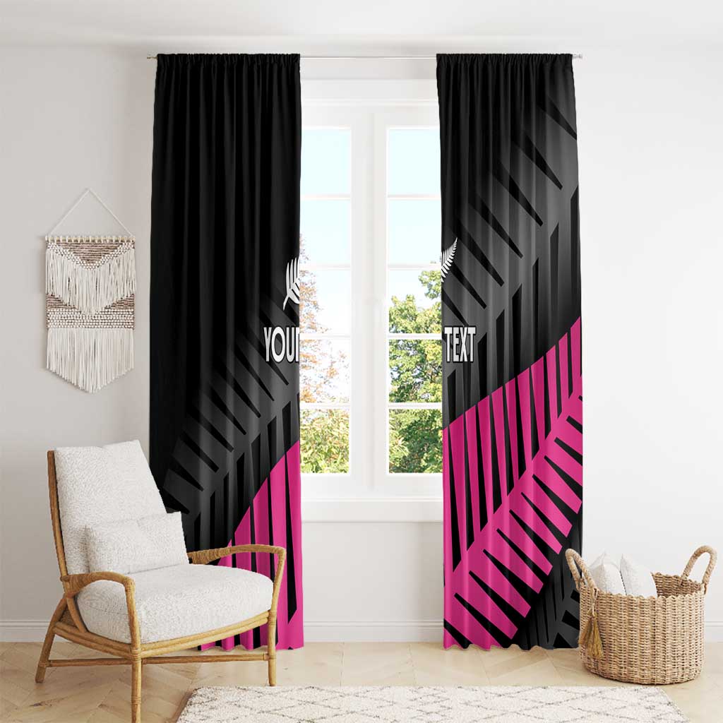 New Zealand Silver Fern Rugby Custom Window Curtain 2025 All Black Go Champions LT14 - Polynesian Pride