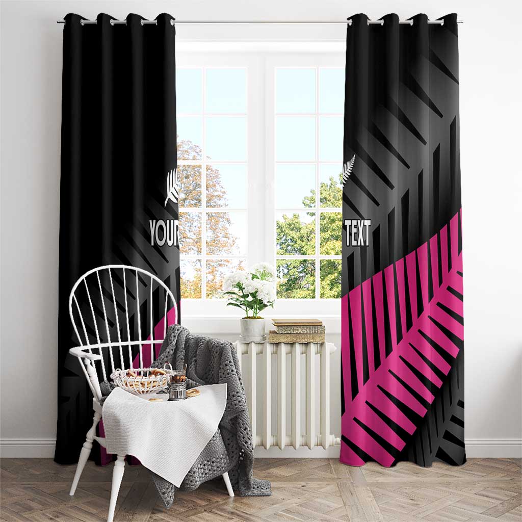 New Zealand Silver Fern Rugby Custom Window Curtain 2025 All Black Go Champions LT14 - Polynesian Pride