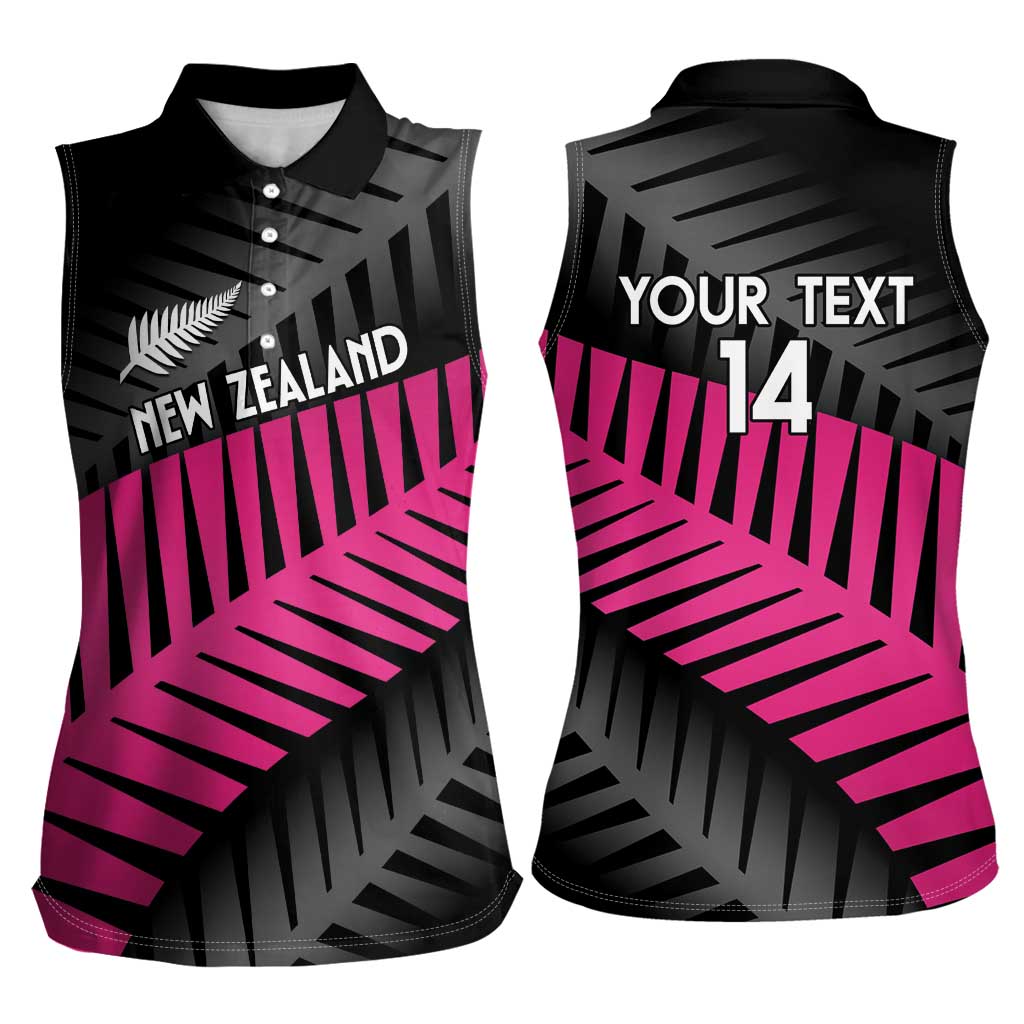 New Zealand Silver Fern Rugby Custom Women Sleeveless Polo Shirt 2025 All Black Go Champions LT14 - Polynesian Pride