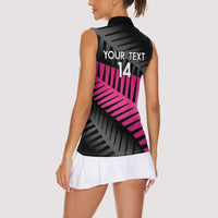 New Zealand Silver Fern Rugby Custom Women Sleeveless Polo Shirt 2025 All Black Go Champions LT14 - Polynesian Pride