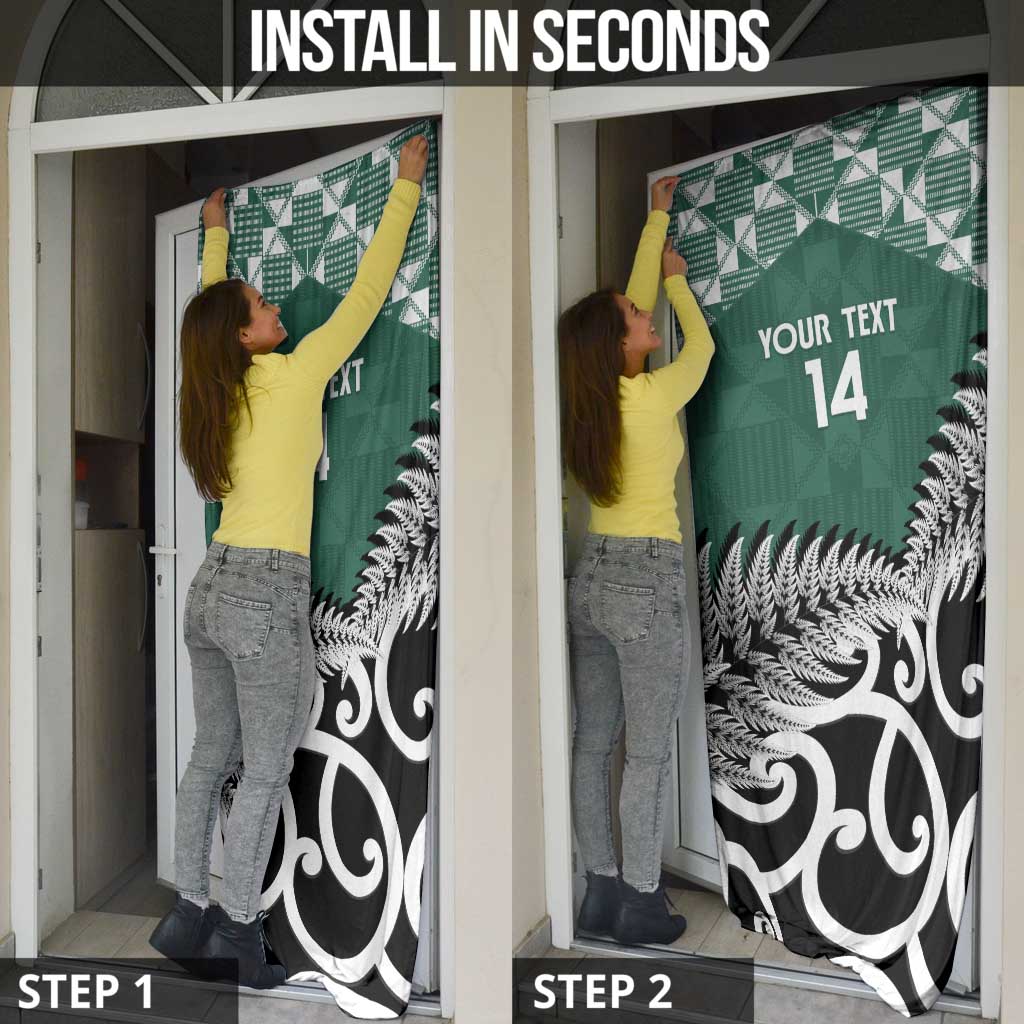 New Zealand South Africa Rugby Door Cover Springboks Kente All Black Maori Together - Polynesian Pride