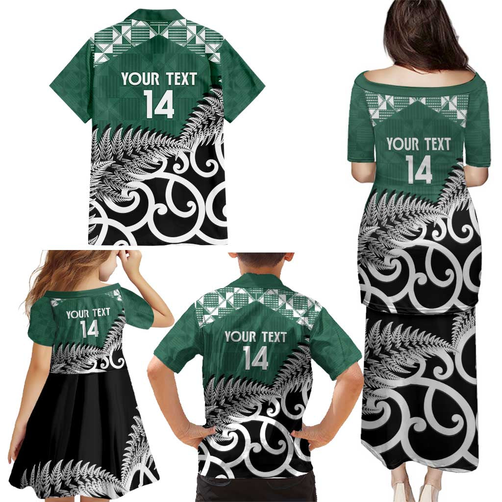 New Zealand South Africa Rugby Custom Family Matching Puletasi and Hawaiian Shirt Springboks Kente All Black Maori Together - Polynesian Pride