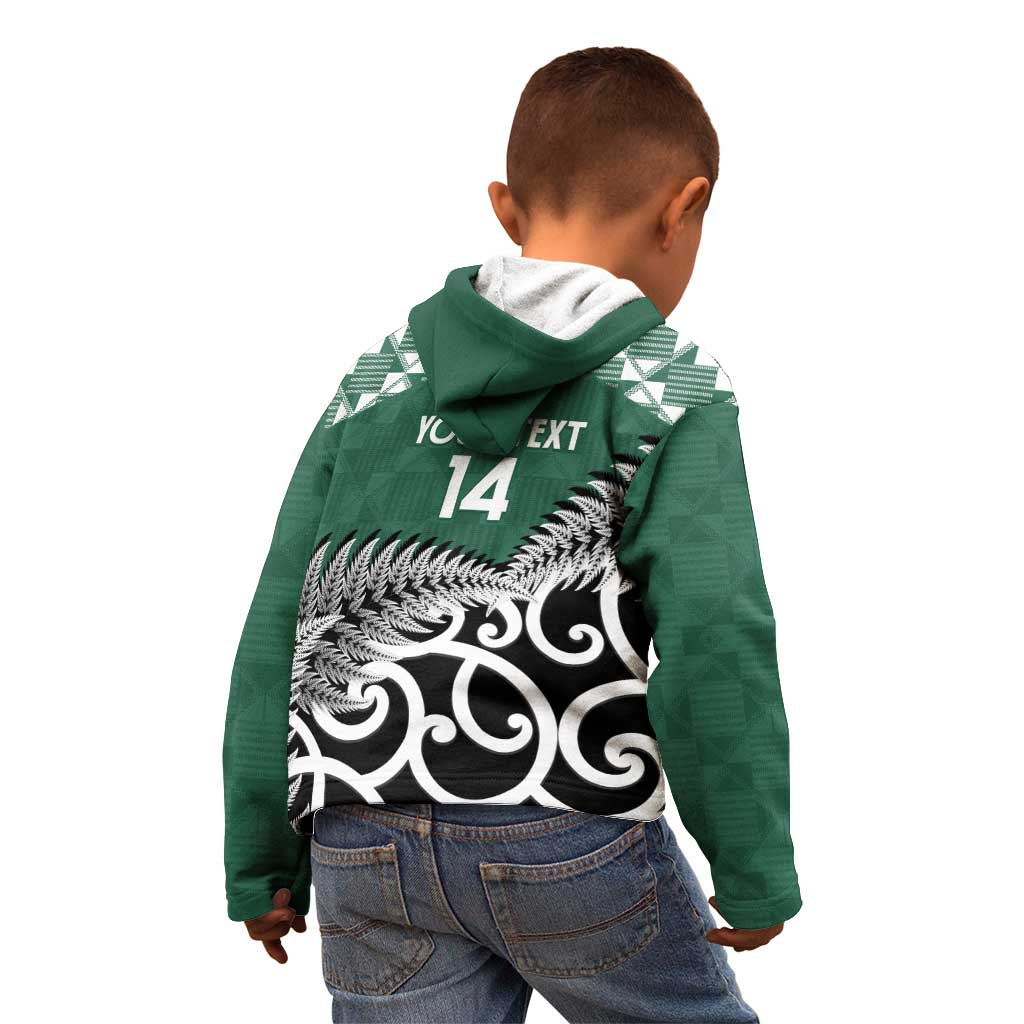 New Zealand South Africa Rugby Custom Kid Hoodie Springboks Kente All Black Maori Together - Polynesian Pride