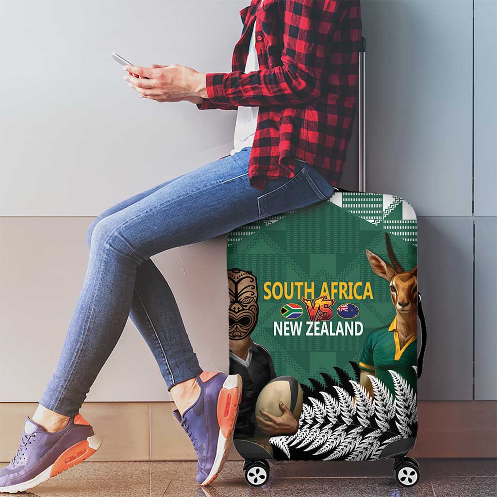 New Zealand South Africa Rugby Luggage Cover Springboks Kente All Black Maori Together LT14 - Polynesian Pride