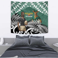 New Zealand South Africa Rugby Tapestry Springboks Kente All Black Maori Together LT14 - Polynesian Pride