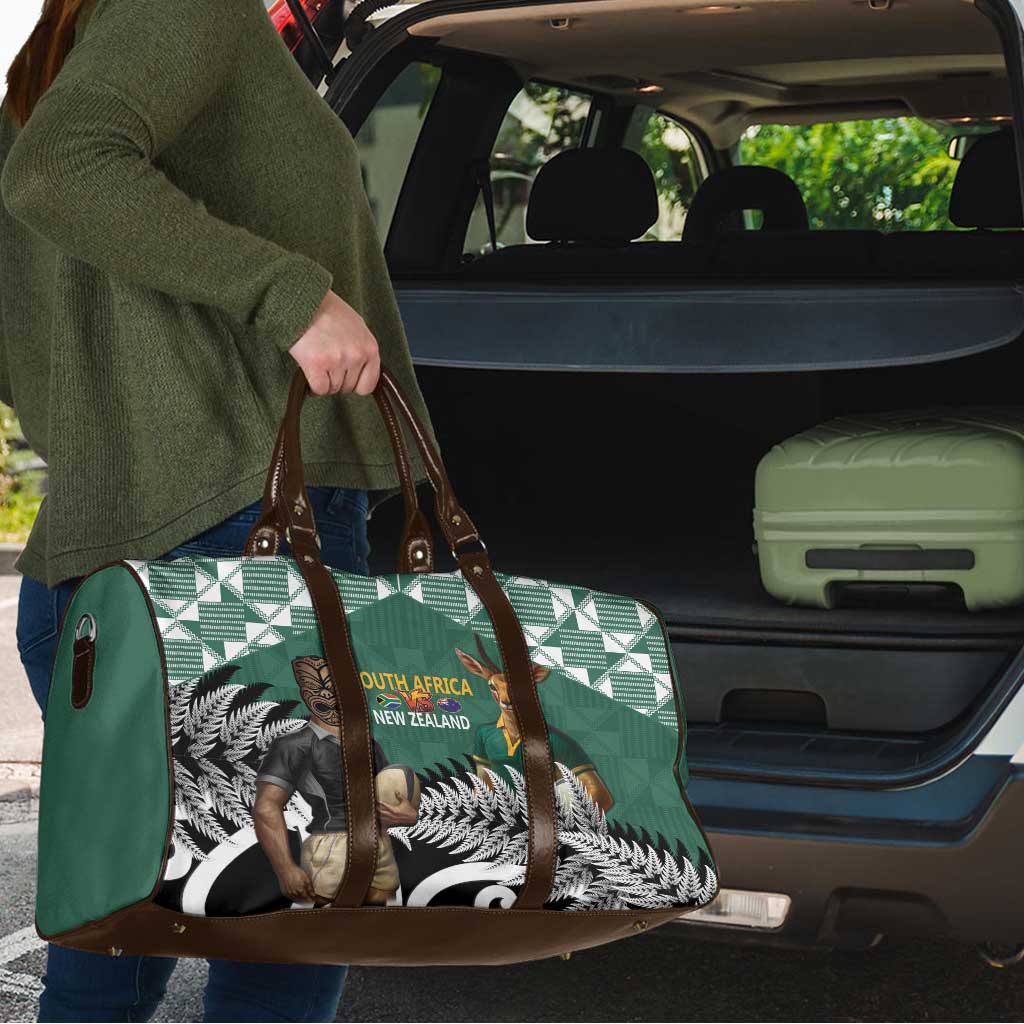 New Zealand South Africa Rugby Travel Bag Springboks Kente All Black Maori Together - Polynesian Pride