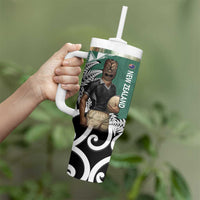 New Zealand South Africa Rugby Tumbler With Handle Springboks Kente All Black Maori Together - Polynesian Pride