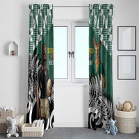 New Zealand South Africa Rugby Window Curtain Springboks Kente All Black Maori Together LT14 - Polynesian Pride