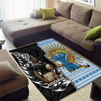 New Zealand Argentina Rugby Area Rug 2025 Los Pumas All Black Together LT14 - Polynesian Pride