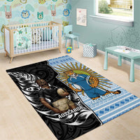New Zealand Argentina Rugby Area Rug 2025 Los Pumas All Black Together LT14 - Polynesian Pride