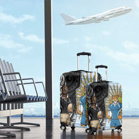 New Zealand Argentina Rugby Luggage Cover 2025 Los Pumas All Black Together - Polynesian Pride