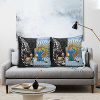 New Zealand Argentina Rugby Pillow Cover 2025 Los Pumas All Black Together LT14 - Polynesian Pride