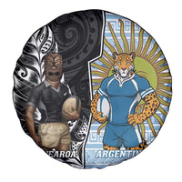 New Zealand Argentina Rugby Spare Tire Cover 2025 Los Pumas All Black Together - Polynesian Pride