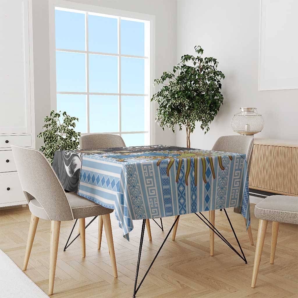 New Zealand Argentina Rugby Tablecloth 2025 Los Pumas All Black Together - Polynesian Pride