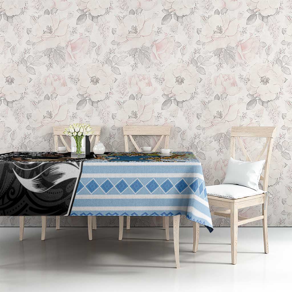 New Zealand Argentina Rugby Tablecloth 2025 Los Pumas All Black Together - Polynesian Pride