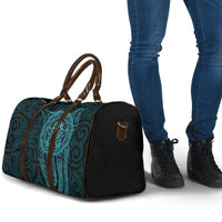 New Zealand Skull Darts Travel Bag Aotearoa Maori Chest Tattoo Stylized Teal - Polynesian Pride