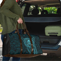 New Zealand Skull Darts Travel Bag Aotearoa Maori Chest Tattoo Stylized Teal - Polynesian Pride