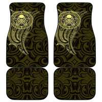 New Zealand Skull Darts Car Mats Aotearoa Maori Chest Tattoo Stylized Gold LT14 - Polynesian Pride