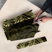 New Zealand Skull Darts Umbrella Aotearoa Maori Chest Tattoo Stylized Gold - Polynesian Pride