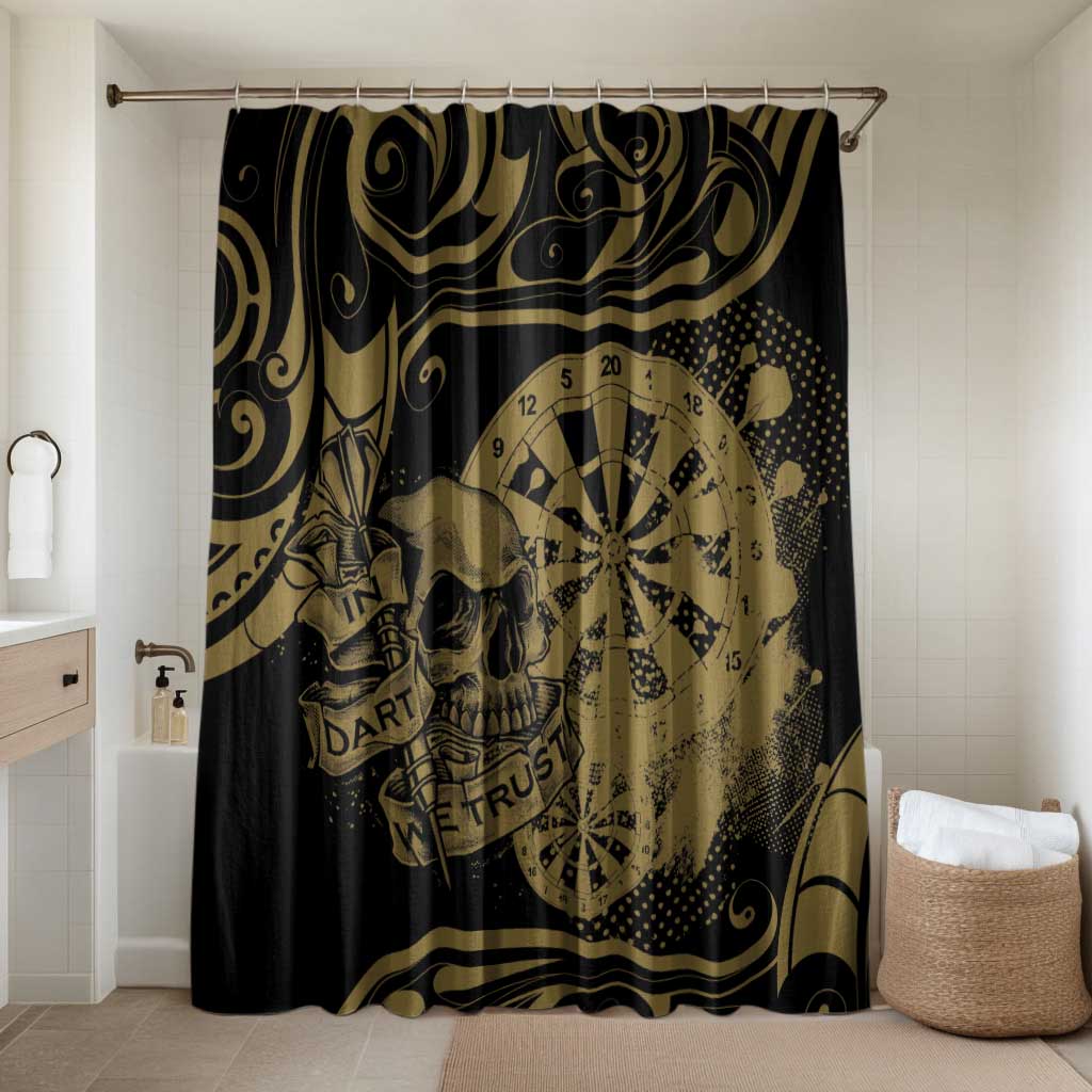 New Zealand Darts Bathroom Set Skull In Dart We Trust Maori Pattern - Polynesian Pride