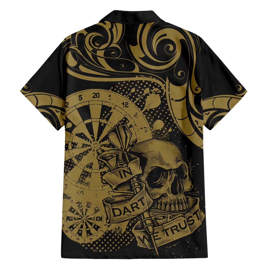 New Zealand Darts Family Matching Long Sleeve Bodycon Dress and Hawaiian Shirt Skull In Dart We Trust Maori Pattern - Polynesian Pride
