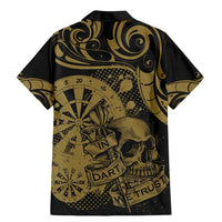 New Zealand Darts Family Matching Mermaid Dress and Hawaiian Shirt Skull In Dart We Trust Maori Pattern - Polynesian Pride