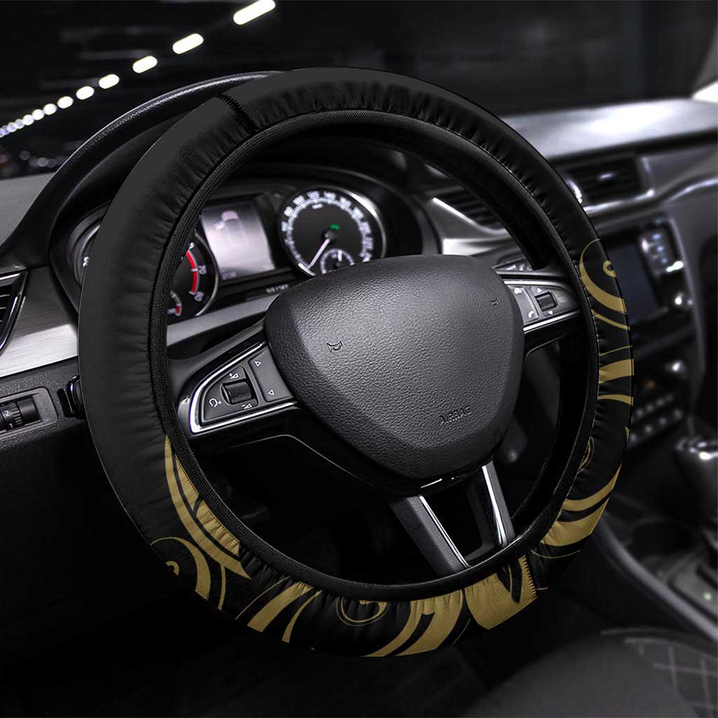 New Zealand Darts Steering Wheel Cover Skull In Dart We Trust Maori Pattern - Polynesian Pride