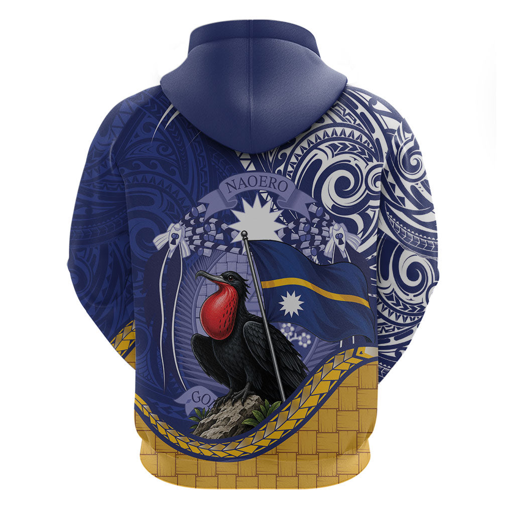 Magnificent Frigatebird Nauru Hoodie Pandanus Weaving Polynesian Pattern LT14 - Polynesian Pride