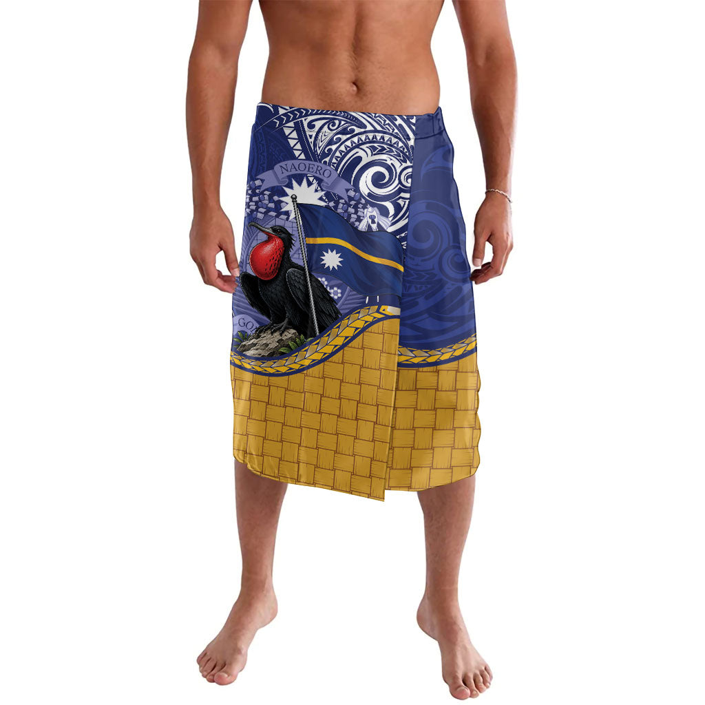 Magnificent Frigatebird Nauru Lavalava Pandanus Weaving Polynesian Pattern LT14 Blue - Polynesian Pride