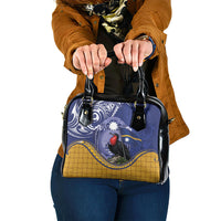 Magnificent Frigatebird Nauru Shoulder Handbag Pandanus Weaving Polynesian Pattern LT14 One Size Blue - Polynesian Pride