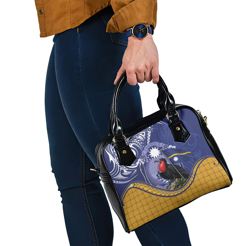 Magnificent Frigatebird Nauru Shoulder Handbag Pandanus Weaving Polynesian Pattern LT14 - Polynesian Pride
