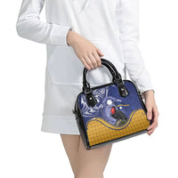 Magnificent Frigatebird Nauru Shoulder Handbag Pandanus Weaving Polynesian Pattern LT14 - Polynesian Pride