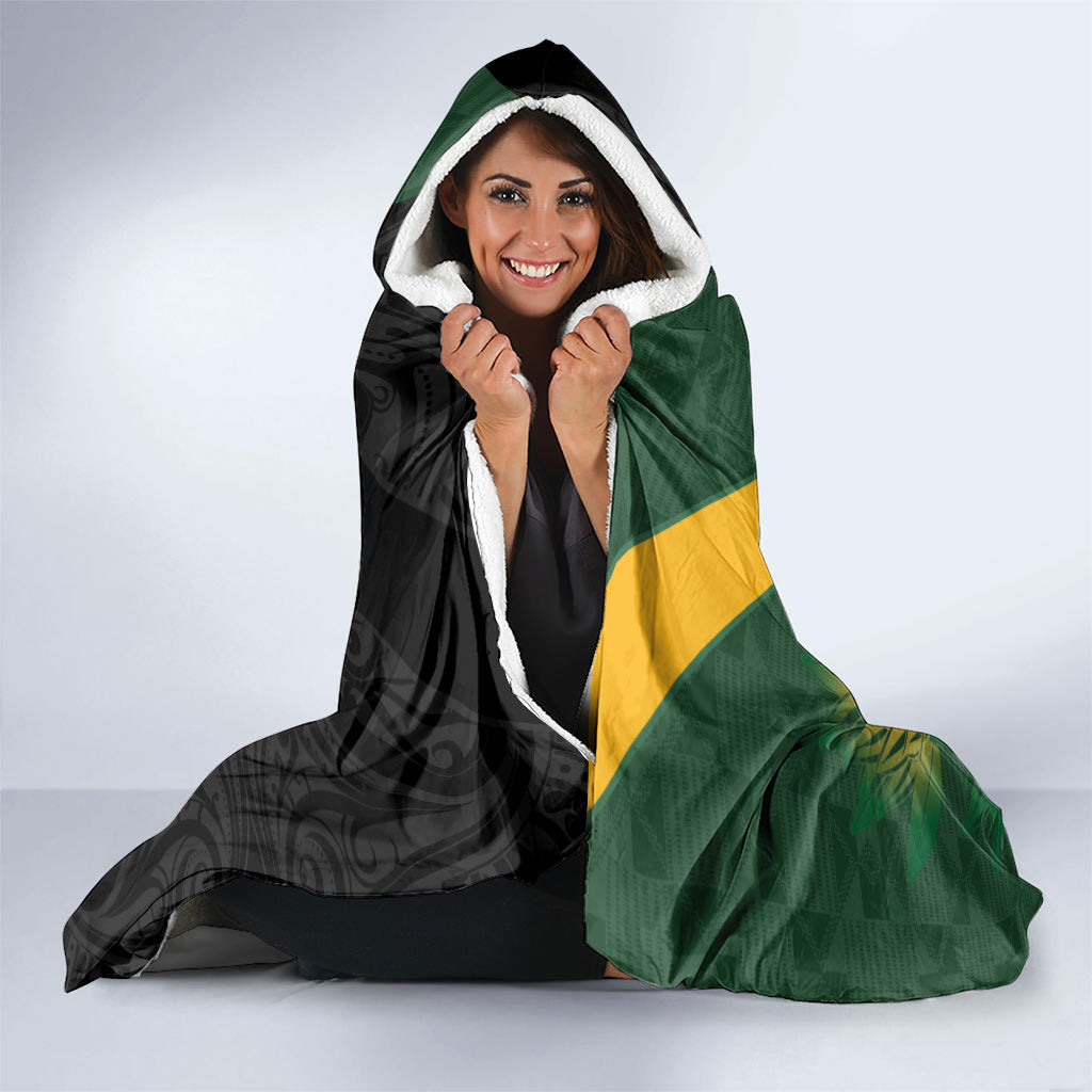 New Zealand and South Africa Rugby Hooded Blanket Ultimate Rivalry All Black Springboks