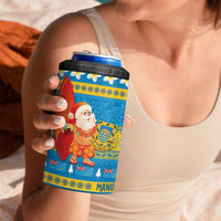 Tuvalu Christmas 4 in 1 Can Cooler Tumbler Cute Santa Manuia te Kilisimasi - Polynesian Pride