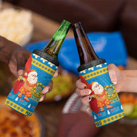 Tuvalu Christmas 4 in 1 Can Cooler Tumbler Cute Santa Manuia te Kilisimasi - Polynesian Pride