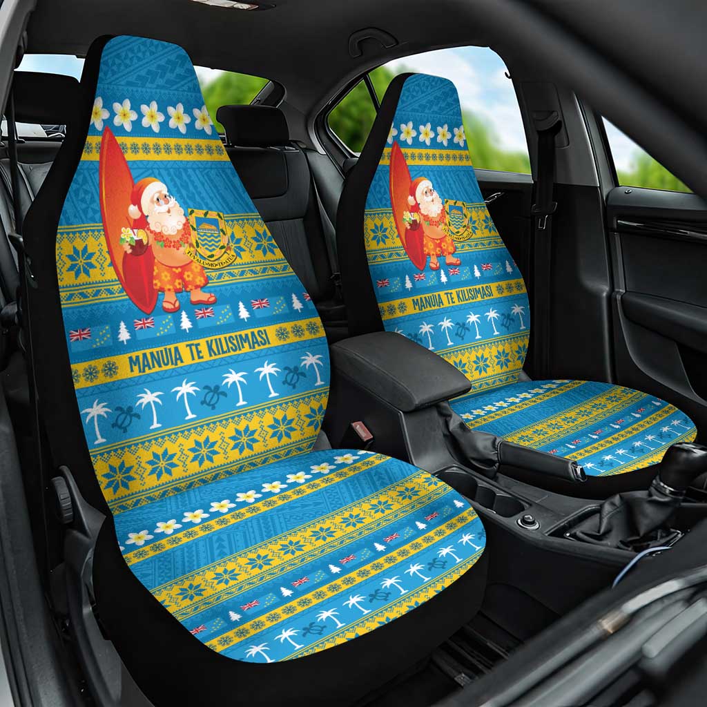 Tuvalu Christmas Car Seat Cover Cute Santa Manuia te Kilisimasi - Polynesian Pride