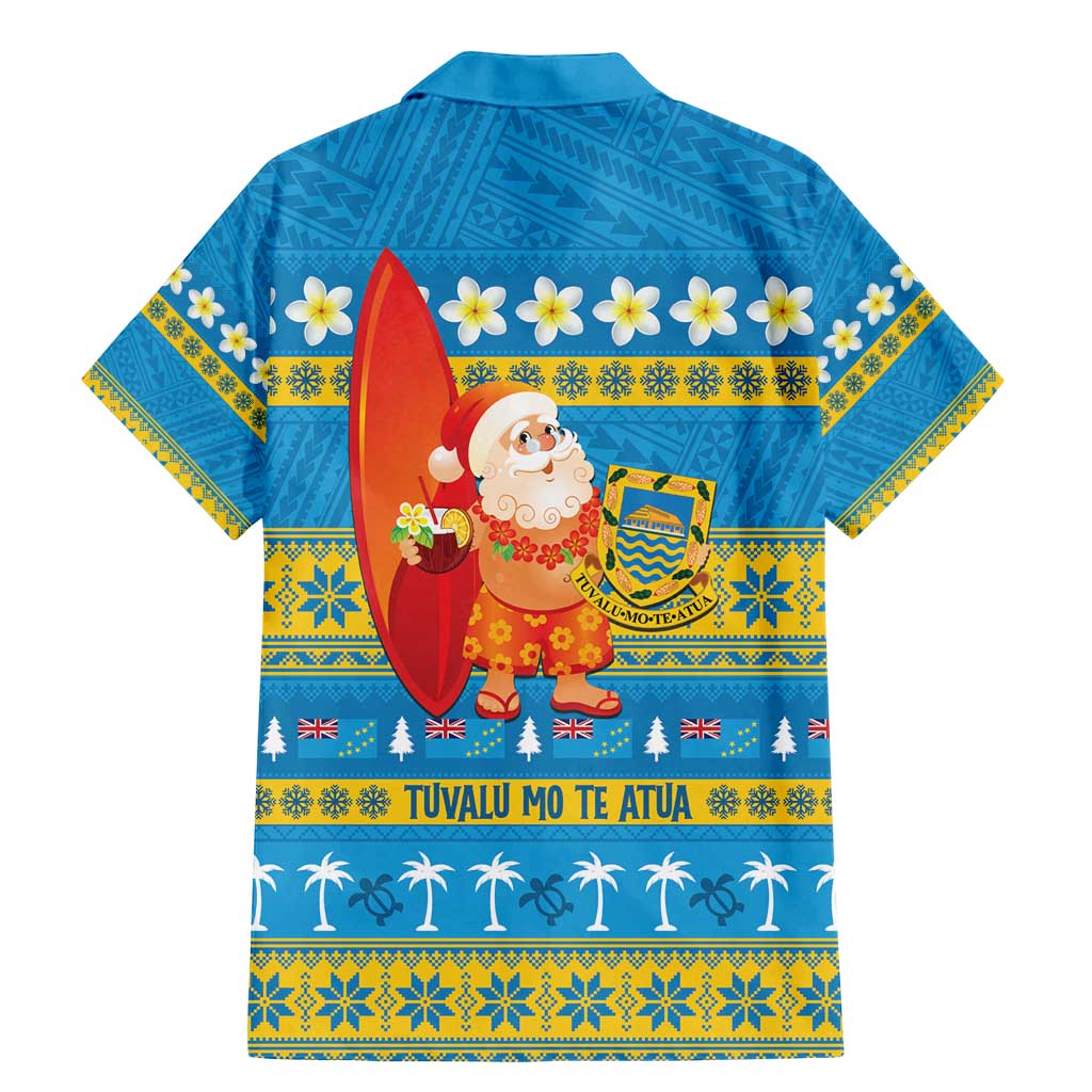 Tuvalu Christmas Family Matching Mermaid Dress and Hawaiian Shirt Cute Santa Manuia te Kilisimasi LT14 - Polynesian Pride