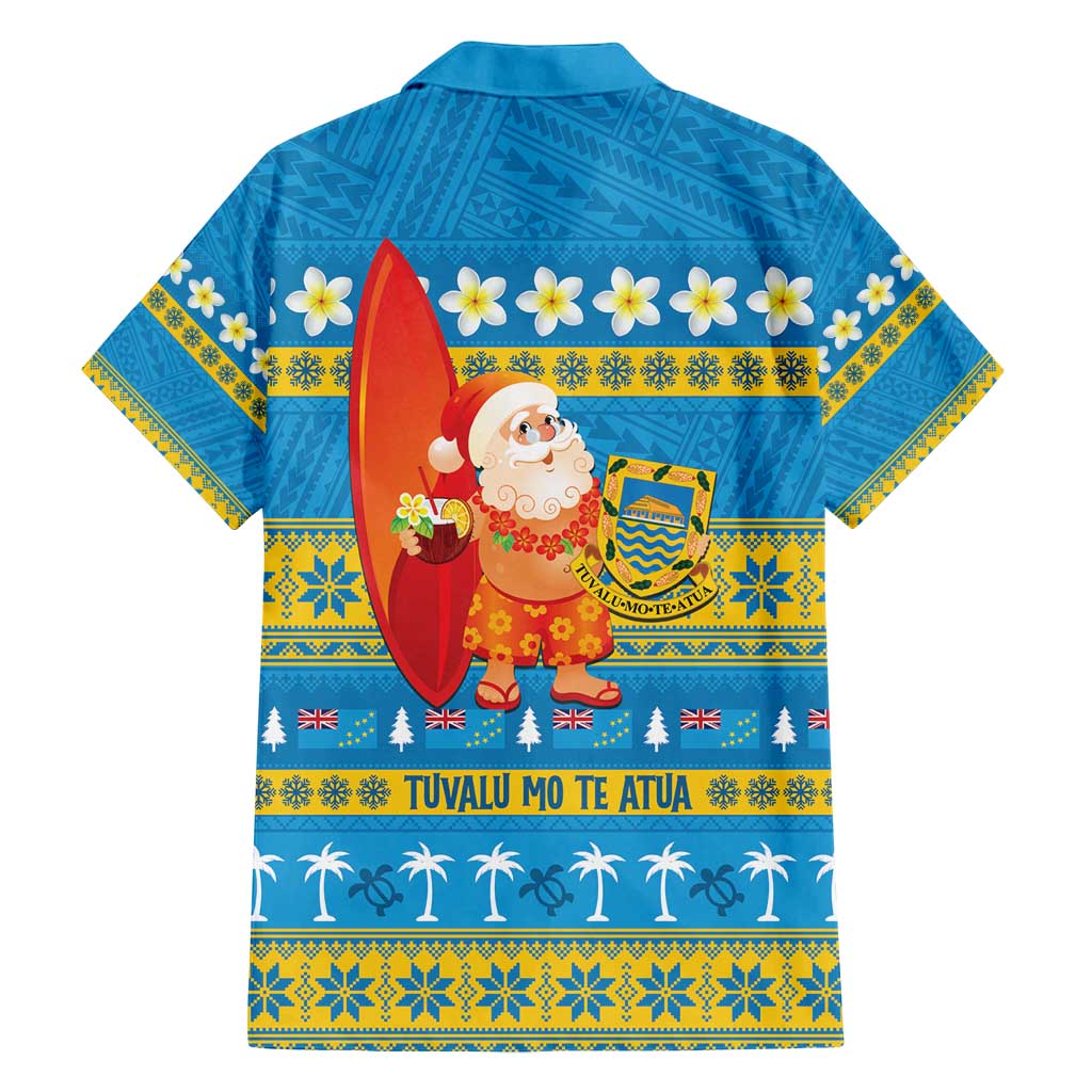 Tuvalu Christmas Family Matching Puletasi and Hawaiian Shirt Cute Santa Manuia te Kilisimasi LT14 - Polynesian Pride