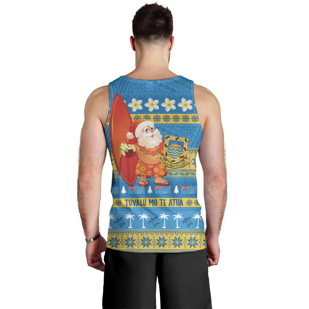 Tuvalu Christmas Men Tank Top Cute Santa Manuia te Kilisimasi LT14 - Polynesian Pride