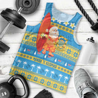 Tuvalu Christmas Men Tank Top Cute Santa Manuia te Kilisimasi LT14 - Polynesian Pride