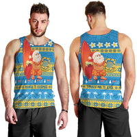 Tuvalu Christmas Men Tank Top Cute Santa Manuia te Kilisimasi LT14 - Polynesian Pride