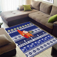 Nauru Christmas Area Rug Cute Santa Coat Of Arms Merry Xmas - Polynesian Pride