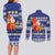 Nauru Christmas Couples Matching Long Sleeve Bodycon Dress and Long Sleeve Button Shirt Cute Santa Coat Of Arms Merry Xmas - Polynesian Pride