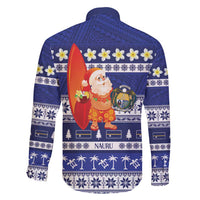 Nauru Christmas Family Matching Summer Maxi Dress and Hawaiian Shirt Cute Santa Coat Of Arms Merry Xmas - Polynesian Pride