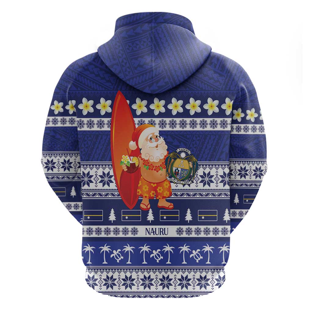 Nauru Christmas Hoodie Cute Santa Coat Of Arms Merry Xmas - Polynesian Pride