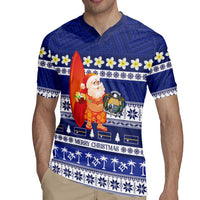 Nauru Christmas Rugby Jersey Cute Santa Coat Of Arms Merry Xmas - Polynesian Pride