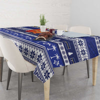 Nauru Christmas Tablecloth Cute Santa Coat Of Arms Merry Xmas LT14 - Polynesian Pride
