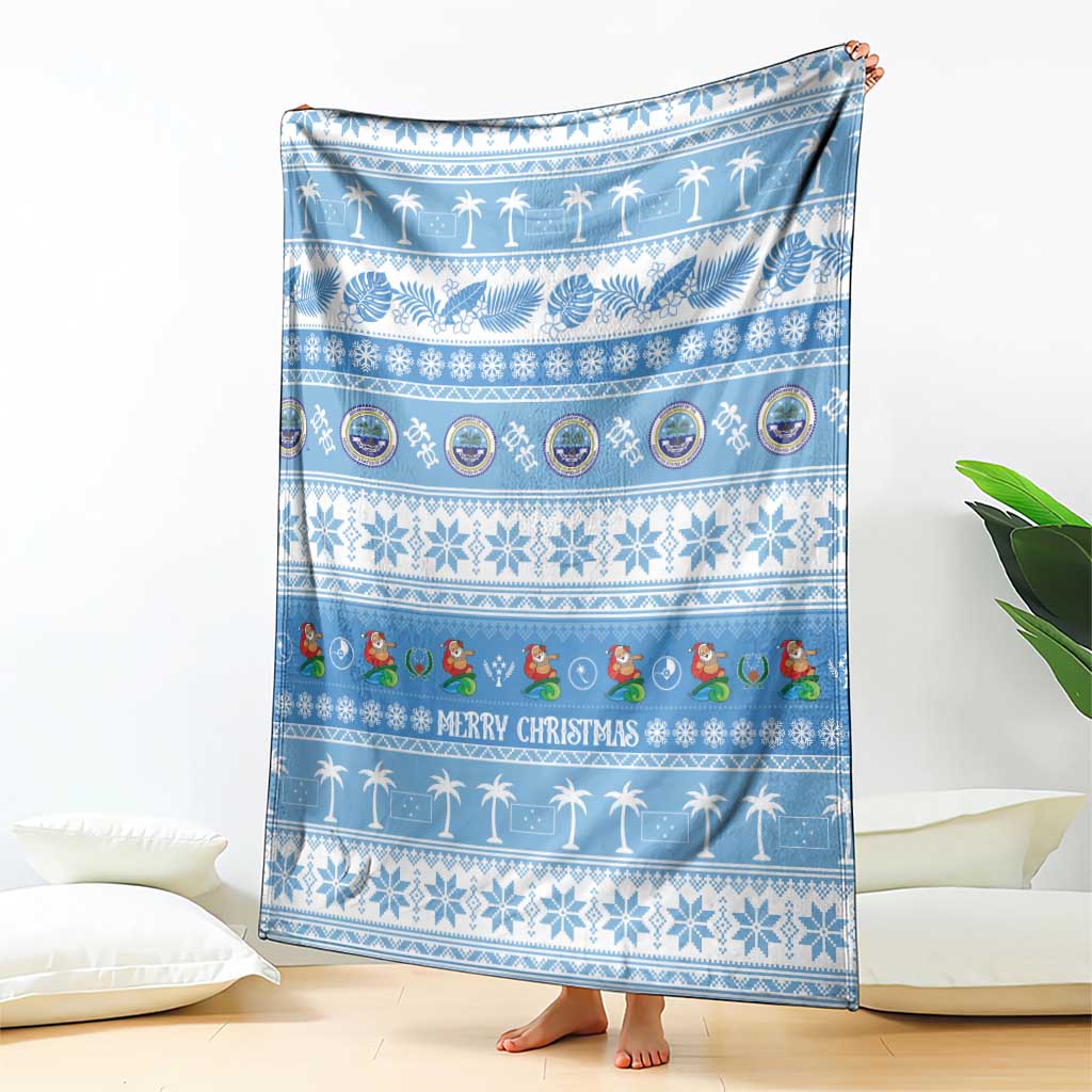 FSM Christmas Blanket Merry Xmas Federated States of Micronesia LT14 - Polynesian Pride