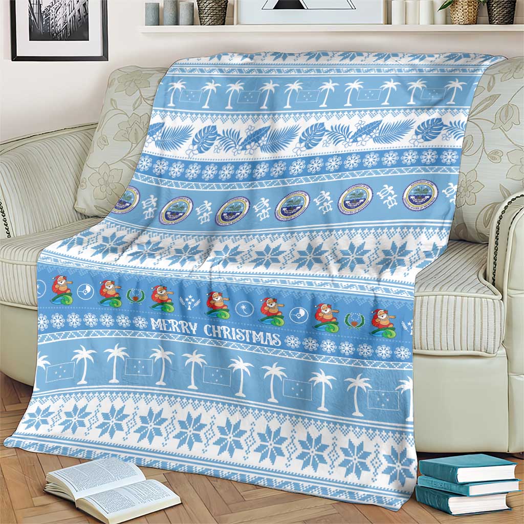 FSM Christmas Blanket Merry Xmas Federated States of Micronesia LT14 - Polynesian Pride