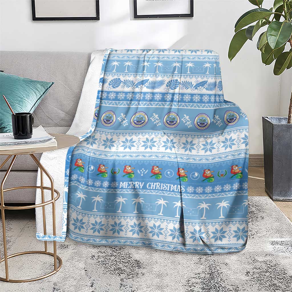 FSM Christmas Blanket Merry Xmas Federated States of Micronesia LT14 - Polynesian Pride